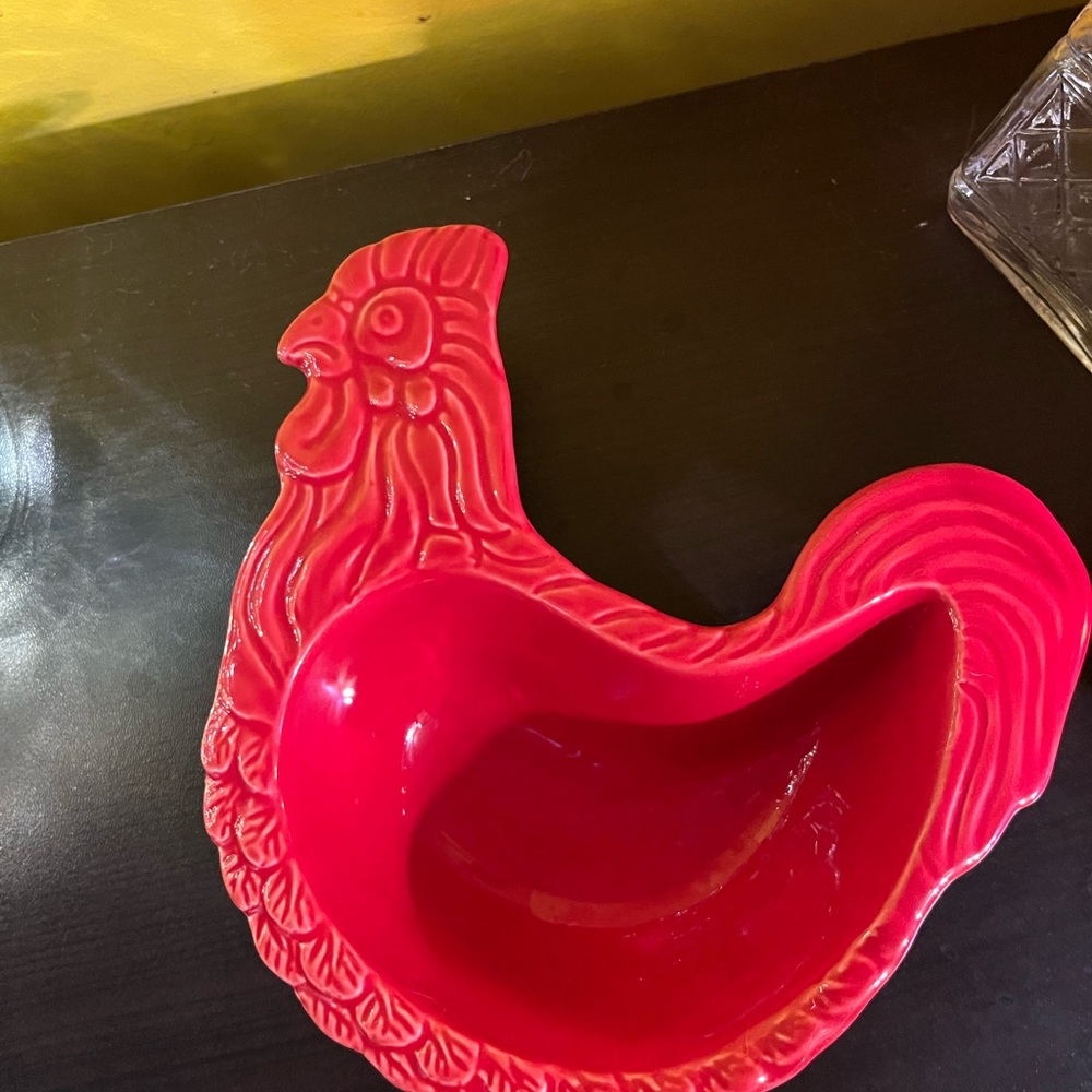 Temp-tations by Tara Rooster Chicken Shaped Bowl Dish Ramekin 8 oz Doodle Doo